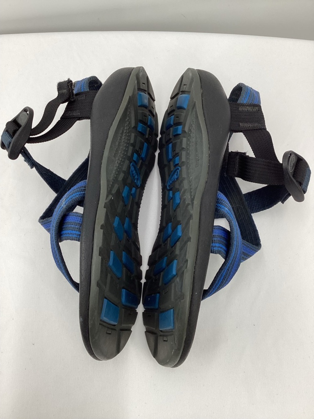 Chaco Black Outdoor Sandal with Blue Accent Strap - Picture 11 of 12